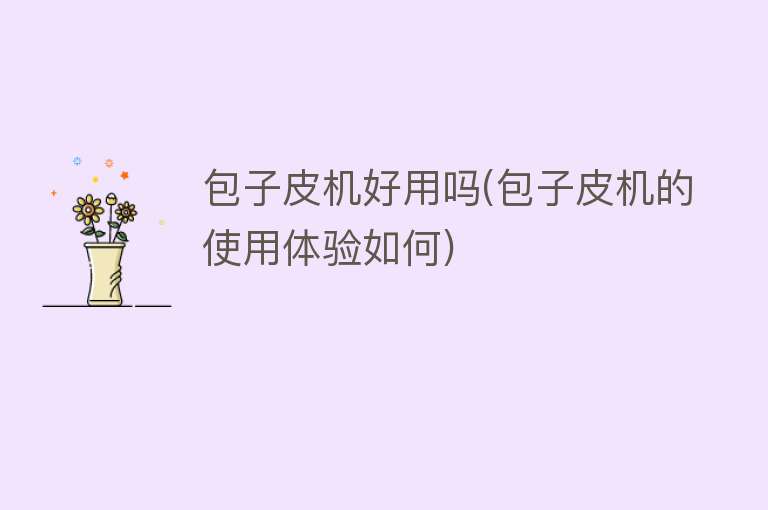 包子皮机好用吗(包子皮机的使用体验如何) 包子皮机好用吗(包子皮机的使用体验如何)