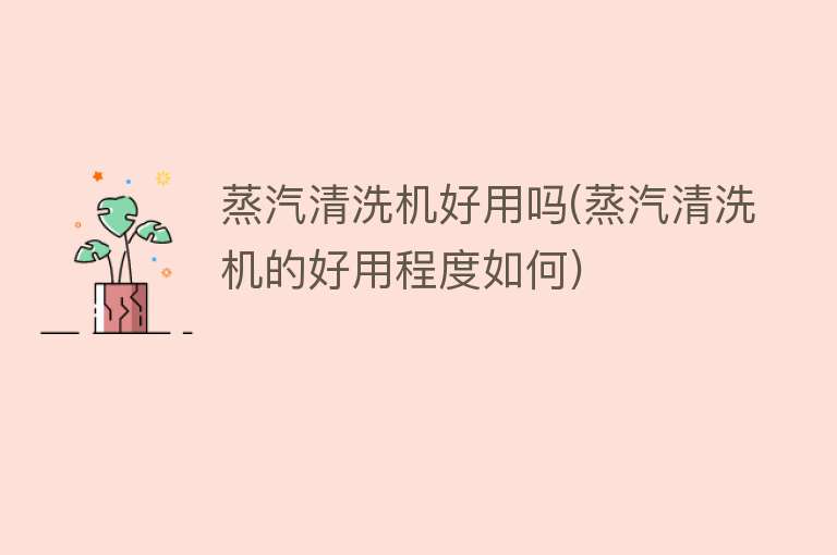 蒸汽清洗机好用吗(蒸汽清洗机的好用程度如何) 蒸汽清洗机好用吗(蒸汽清洗机的好用程度如何)