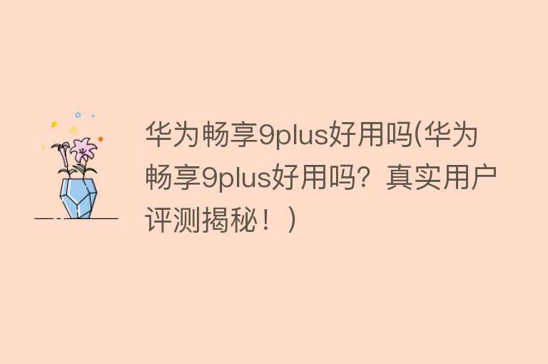华为畅享9plus好用吗(华为畅享9plus好用吗?真实用户评测揭秘!) 华为畅享9plus好用吗(华为畅享9plus好用吗?真实用户评测揭秘!)