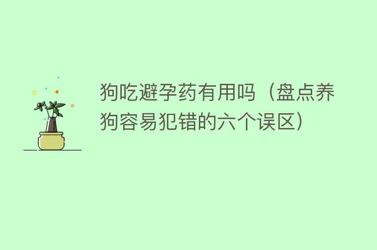 狗吃避孕药有用吗（盘点养狗容易犯错的六个误区）