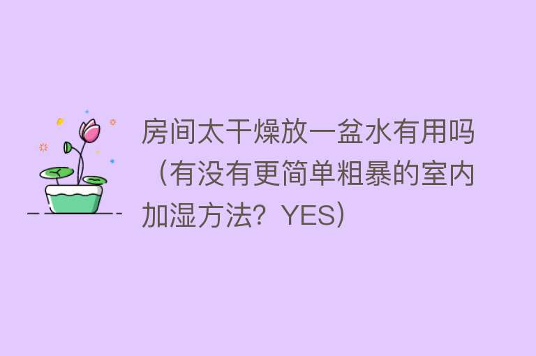 房间太干燥放一盆水有用吗（有没有更简单粗暴的室内加湿方法？YES）