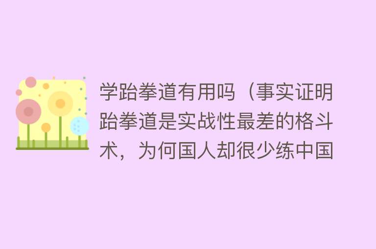 学跆拳道有用吗(事实证明跆拳道是实战性最差的格斗术,为何国人却很少练中国散打) 学跆拳道有用吗(事实证明跆拳道是实战性最差的格斗术,为何国人却很少练中国散打)