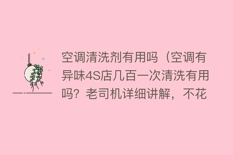 空调清洗剂有用吗(空调有异味4S店几百一次清洗有用吗?老司机详细讲解,不花冤枉钱) 空调清洗剂有用吗(空调有异味4S店几百一次清洗有用吗?老司机详细讲解,不花冤枉钱)