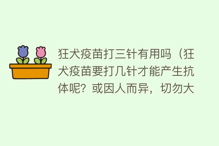 狂犬疫苗打三针有用吗(狂犬疫苗要打几针才能产生抗体呢?或因人而异,切勿大意) 狂犬疫苗打三针有用吗(狂犬疫苗要打几针才能产生抗体呢?或因人而异,切勿大意)