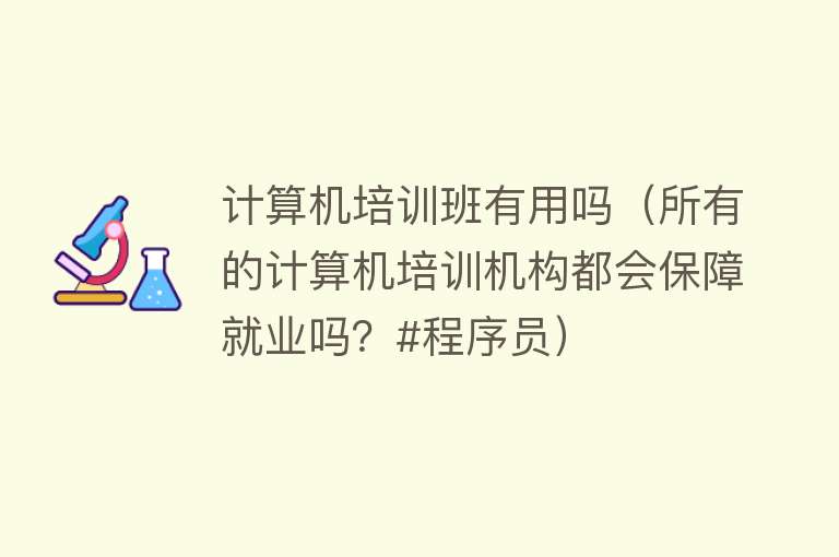计算机培训班有用吗(所有的计算机培训机构都会保障就业吗?#程序员) 计算机培训班有用吗(所有的计算机培训机构都会保障就业吗?#程序员)