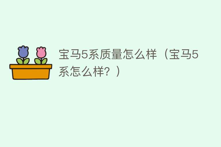 宝马5系质量怎么样（宝马5系怎么样？） 