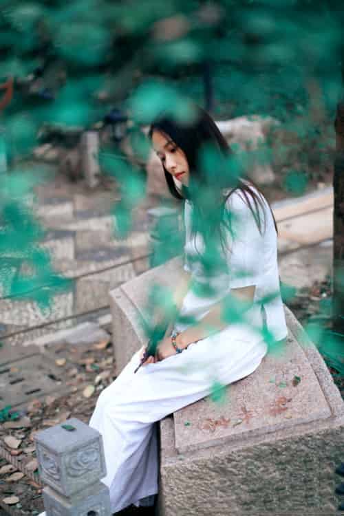 白色青丝清纯迷人诱惑