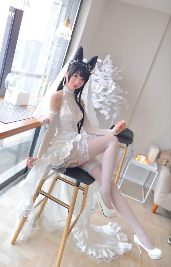 雪琪SAMA白色婚纱丝袜 - 碧蓝航线爱宕花嫁主题