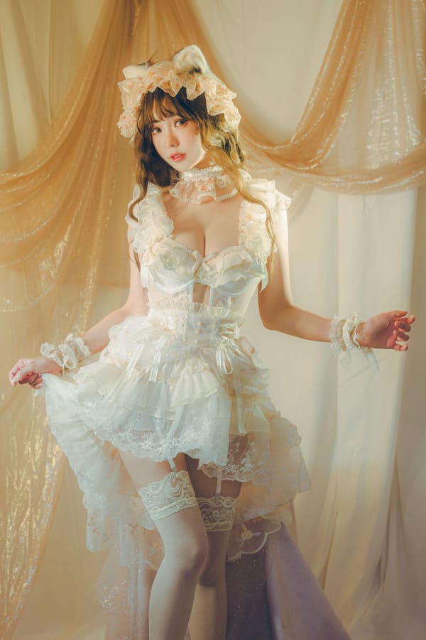 ElyEE子甜系洛丽塔穿搭 - Lingerie小熊猫古典蕾丝