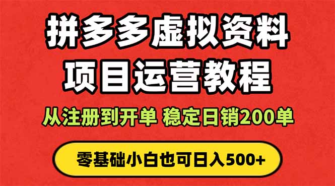 拼多多开店运营课程： 蓝海变现玩法，轻松实现睡后收入 零基础小白也可…-紫橙资源网