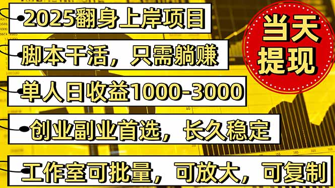 稳定八年美金掘金2.0脚本干活,只需躺赚。单人日收益1000-3000可批量、…-紫橙资源网