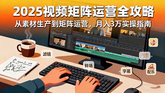 【中创网】2025短视频矩阵运营全攻略：从素材生产到矩阵运营，月入3万实操指南 - 紫橙资源网