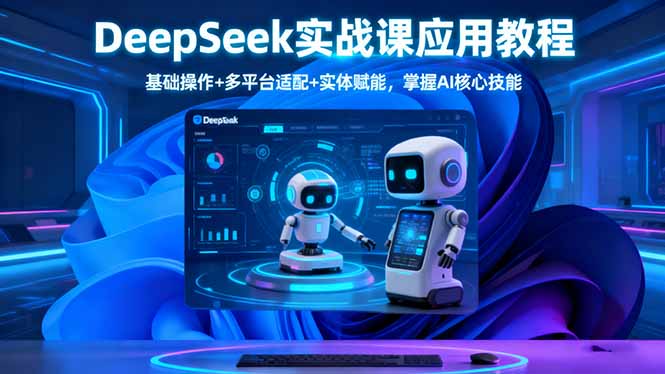 【中创网】DeepSeek实战课应用教程、基础操作+多平台适配+实体赋能，掌握AI核心技能 - 紫橙资源网