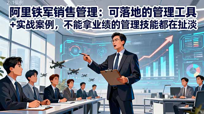 阿里铁军销售管理:可落地的管理工具+实战案例,不能拿业绩的管理都在扯淡-紫橙资源网