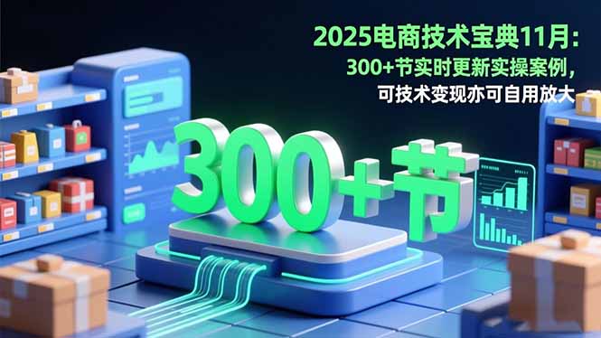 2025电商技术宝典11月：200+节实时更新实操案例，可技术变现亦可自用放大-紫橙资源网