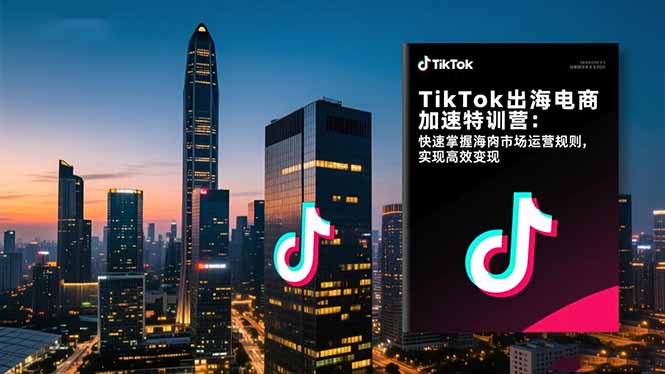 TikTok出海电商加速特训营：快速掌握海外市场运营规则，实现高效变现-紫橙资源网