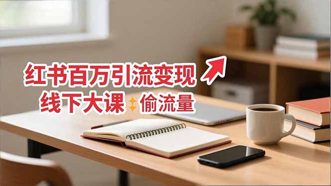 小红书百万引流变现-11月线下大课：分享从0到百万引流路径，手把手教偷流量、拿结果-紫橙资源网