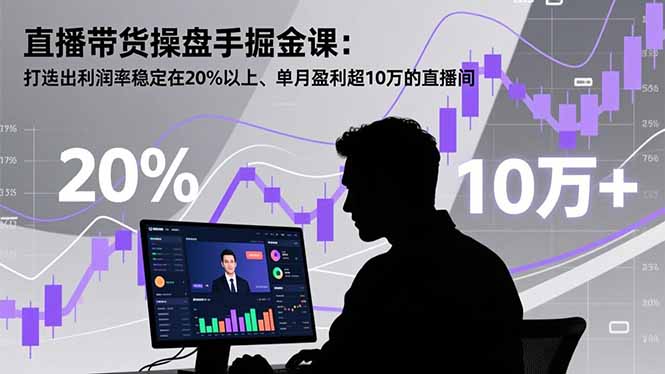 【中创网】直播带货操盘手掘金课：打造出利润率稳定在20%以上、单月盈利超10万的直播间 - 紫橙资源网