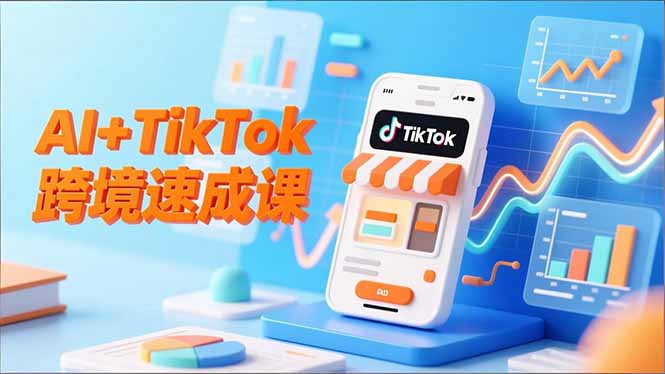 【中创网】AI+TikTok跨境速成课，智能翻译、店铺定位、流程拆解，7天高效上线运营 - 紫橙资源网