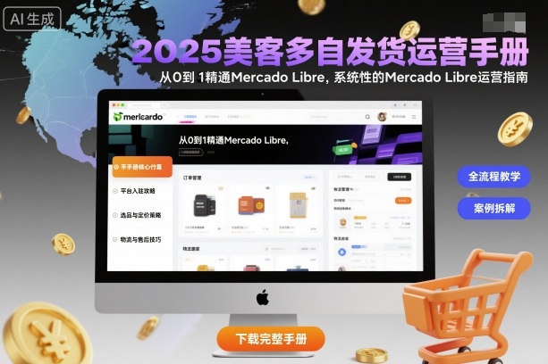 【冒泡网】2025美客多自发货运营手册：从0到1精通Mercado Libre，系统性的Mercado Libre运营指南 - 紫橙资源网