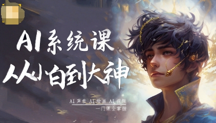 【冒泡网】AI系统课程，从小白到大神系统学AI，AI声音-AI绘画-AI视频一门课全掌握 - 紫橙资源网
