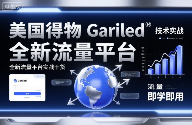 美国得物Gariled技术实战，全新流量平台​实战干货，即学即用-紫橙资源网
