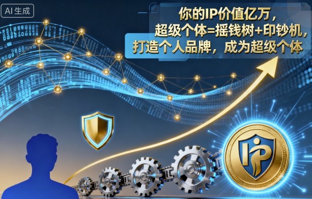 你的IP价值亿万,超级个体=摇钱树+印钞机,打造个人品牌,成为超级个体-紫橙资源网