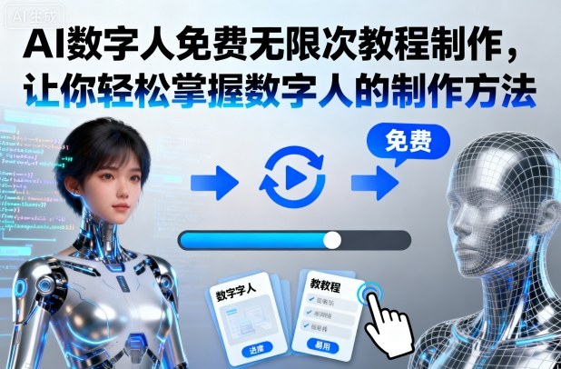 AI数字人免费无限次教程制作，让你轻松掌握数字人的制作方法-紫橙资源网