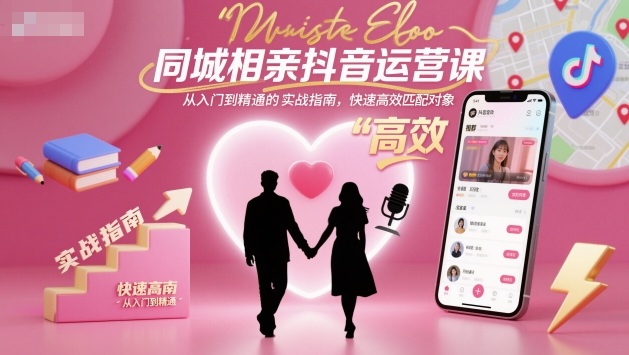 同城相亲抖音运营课，从入门到精通的实战指南，快速高效匹配对象-紫橙资源网