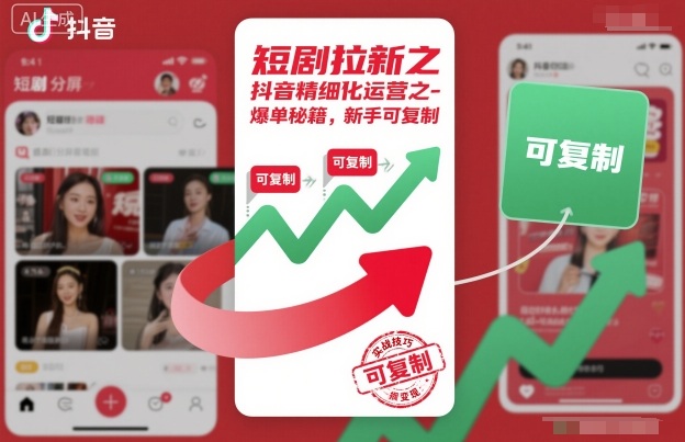 短剧拉新之抖音精细化运营之爆单秘籍，新手可复制-紫橙资源网