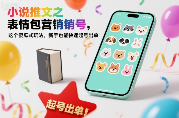 小说推文之表情包营销号，这个傻瓜式玩法，新手也能快速起号出单-紫橙资源网