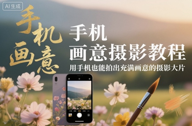 手机画意摄影教程，用手机也能拍出充满画意的摄影大片-紫橙资源网