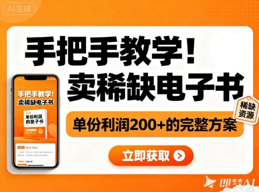 手把手教学！在小红书卖稀缺电子书，单份利润2张+的完整方案-紫橙资源网