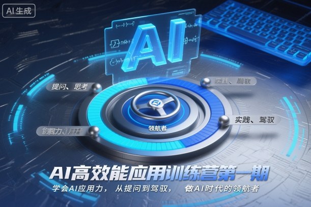 AI高效能应用训练营第一期,学会AI应用力,从提问到驾驭,做AI时代的领航者-紫橙资源网