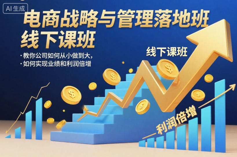 电商战略与管理落地班线下课，教你公司如何从小做到大，如何实现业绩和利润倍增【录音】-紫橙资源网