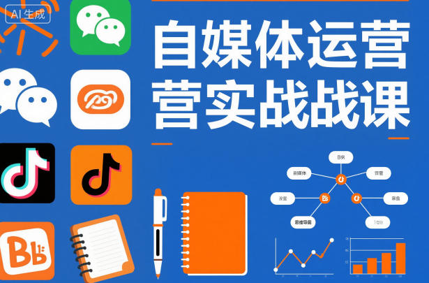 自媒体运营实战课,掌握一套系统的自媒体运营底层方法论,成为优秀的内容创作者-紫橙资源网