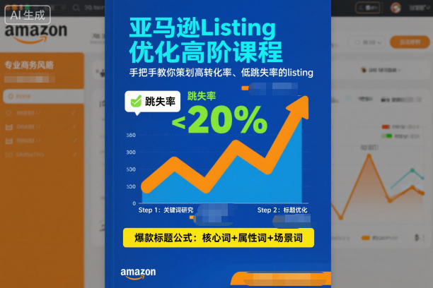 亚马逊Listing优化高阶课程,手把手教你策划高转化率、低跳失率的listing-紫橙资源网