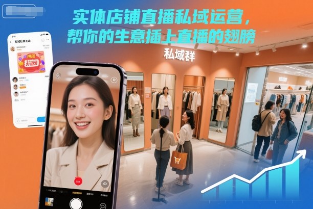实体店铺直播私域运营，帮你的生意插上直播的翅膀-紫橙资源网