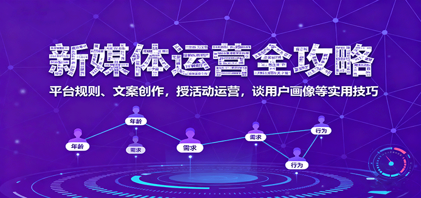 新媒体运营全攻略：平台规则、文案创作，授活动运营，谈用户画像等实用技巧-紫橙资源网