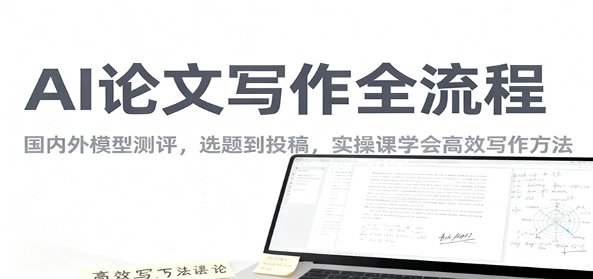 AI论文写作全流程，国内外模型测评，选题到投稿，实操课学高效写作方法-紫橙资源网