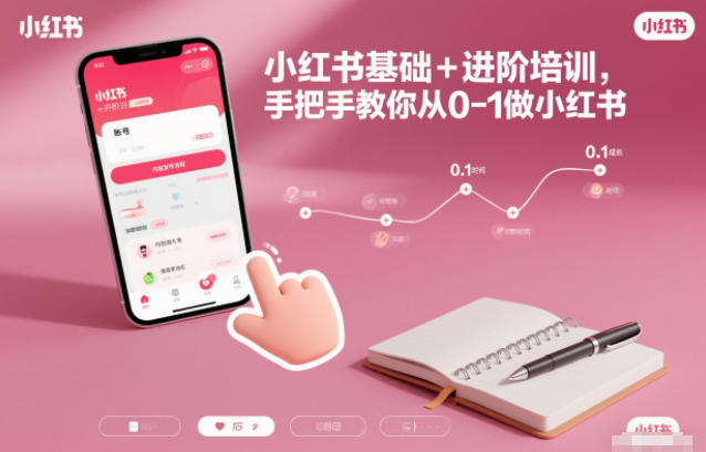 小红书基础+进阶培训，手把手教你从0-1做小红书-紫橙资源网