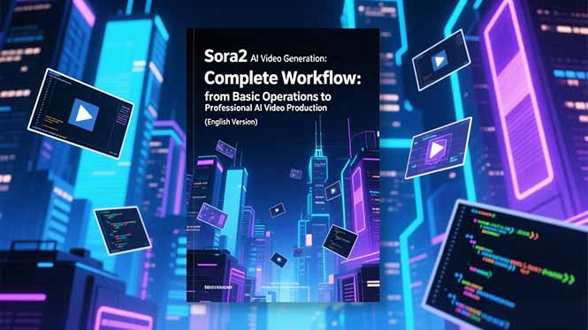 Sora2 AI视频生成的系统教程（英文版）：从基础操作到专业级AI视频制作的完整工作流-紫橙资源网