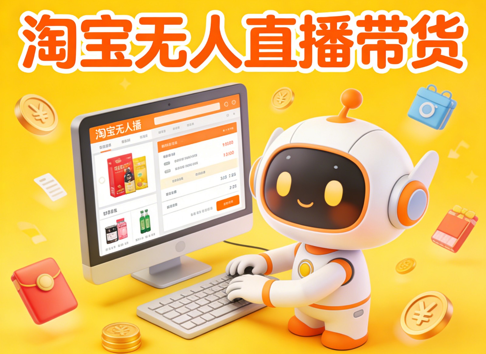 淘宝无人直播带货，24小时自动卖货，月佣金1W+，不违规不封号，不用露脸-紫橙资源网