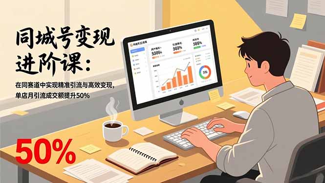 同城号变现进阶课：在同城赛道中实现精准引流与高效变现，单店月引流成交额提升50%-紫橙资源网