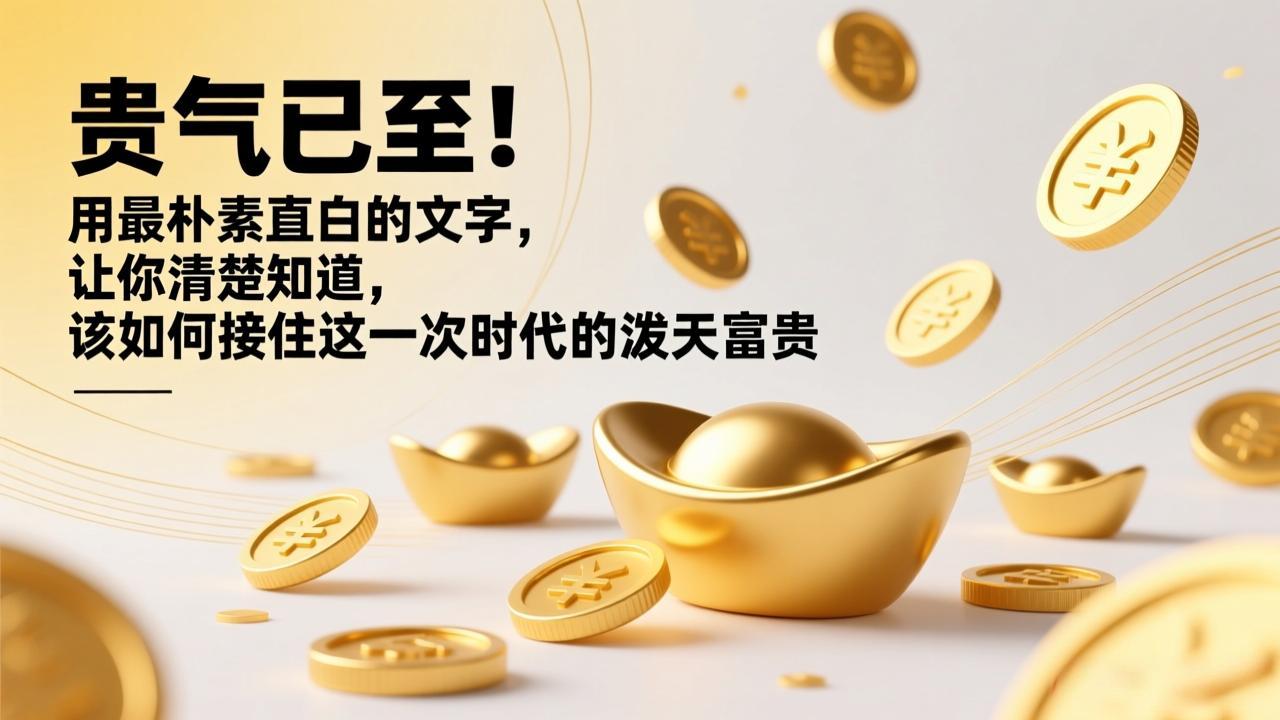 付费文章：贵气已至！用最朴素直白的文字，让你清楚知道，该如何接住这一次时代的泼天富贵-紫橙资源网