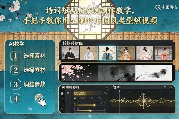 古诗词短视频案例制作教学，手把手教你用AI制作中国风类型短视频-紫橙资源网