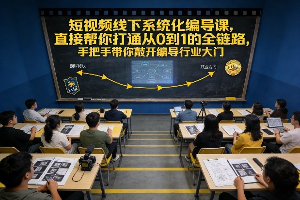 短视频线下系统化编导课，直接帮你打通从0到1的全链路，手把手带你敲开编导行业大门-紫橙资源网