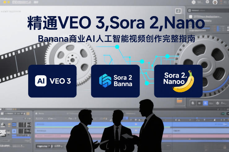 精通VEO 3，Sora 2，Nano Banana商业AI人工智能视频创作完整指南-紫橙资源网