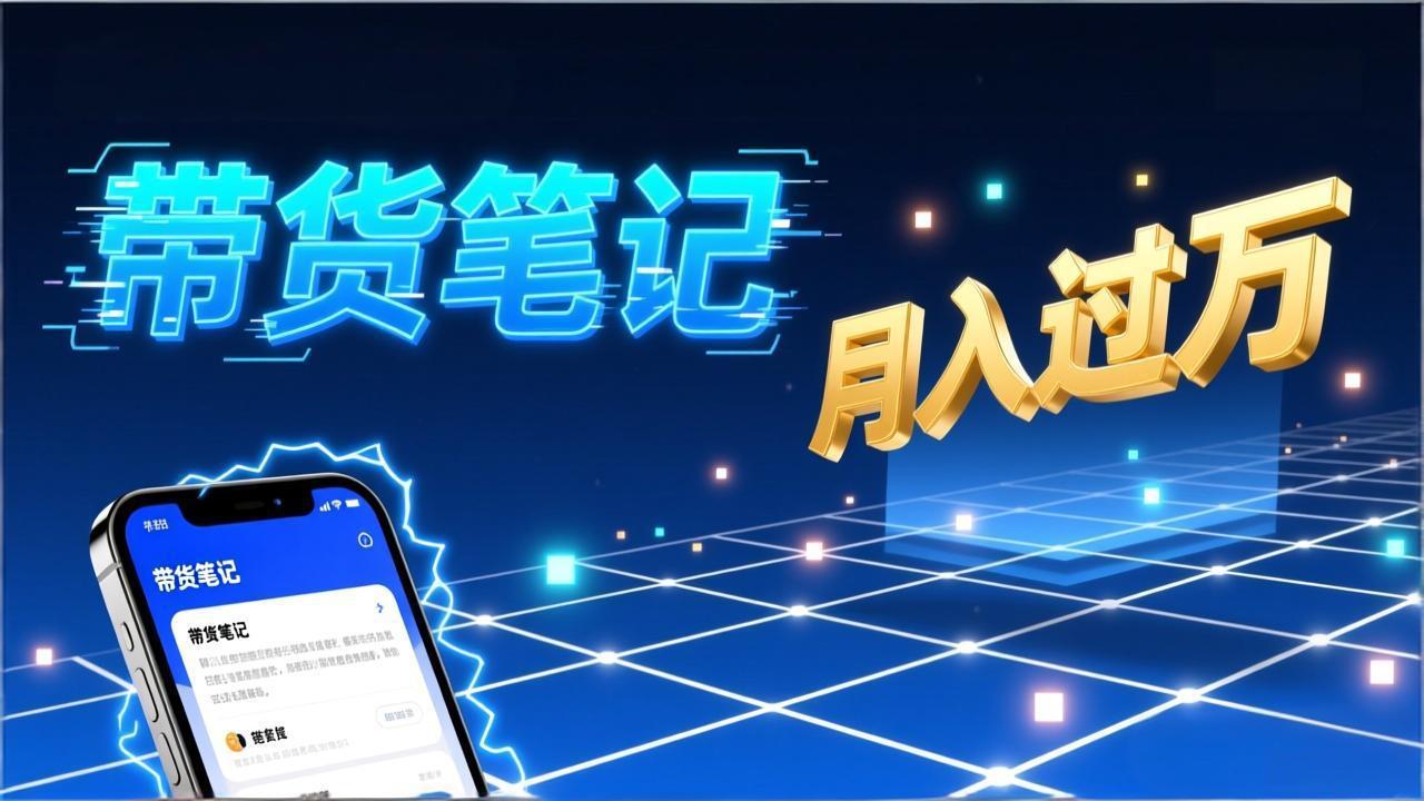 小红书爆款笔记带货实战：拆解封面标题正文全要素，手把手教你单篇笔记带货月入过万-紫橙资源网