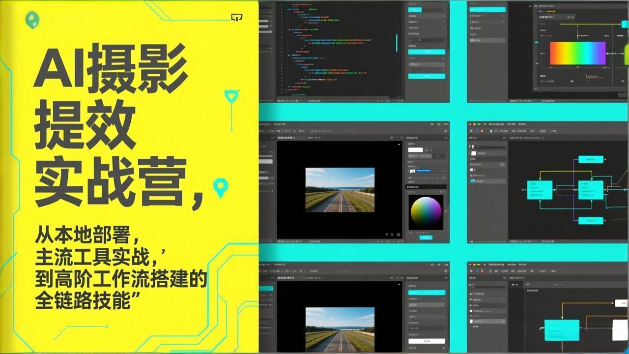 AI+摄影提效实战营，从本地部署，主流工具实战，到高阶工作流搭建的全链路技能-紫橙资源网